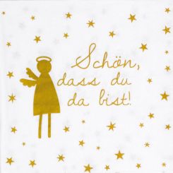 Räder Dining Servietten 33x33 cm Schön Dass Du Da Bist (20 Stk.) 
