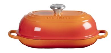 Le Creuset Ovaler Brot Bräter Signature 29 cm Ofenrot aus Gusseisen Signature 