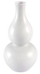 Meissen Doppelkürbisvase, Weiß, H 18 Cm 