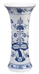 Meissen Vase Form Neuer Ausschnitt Zwiebelmuster Kobaltblau Weißer Rand H 25 cm 