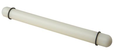Birkmann Ausrollstab Easy Baking 40cm Kunststoff mit Silikonringen weiß/dunkelgrau 
