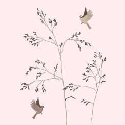 Paperproducts Design Servietten 33x33 cm Osaka en rose 