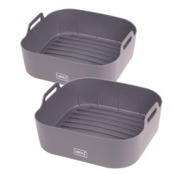 Lurch Heißluftfritteusen-Einsatz S 2er Set Iron Grey Aus Silikon Mit UV ProTech Oberflächenveredelung 
