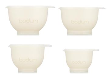 Bodum 4er Set Schüsseln 0.7 L+1.6 L+3.2 L+5.2 L crème Kunststoff, Silikon 