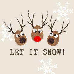Paperproducts Servietten 33x33 cm Let it snow cream 