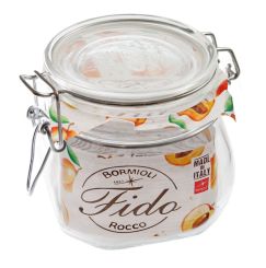 Einkochwelt Drahtbügelglas Fido quadratisch 560 ml 