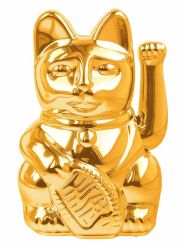 Donkey Winkekatze Mini Lucky Cat Shiny Gold 