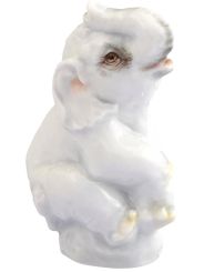 Meissen Elefant Bunt Staffiert Leicht H 5,5 cm 