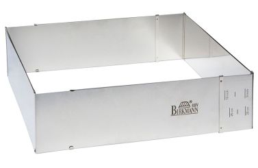Birkmann Backrahmen Easy Baking 22x25 cm Federbandstahl verstellbar 43x48 cm mit Skalierung 