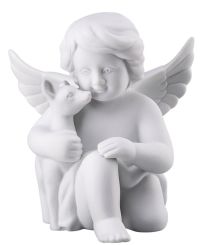 Rosenthal Engel mit Bambi Mittel Weiss Matt 