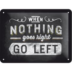 Nostalgic Art Blechschild 15x20 cm Go left 