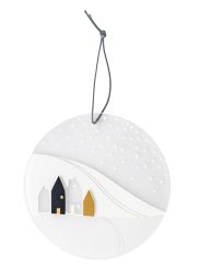 Räder Schneetag Glashänger Schneelandschaft D.12cm 