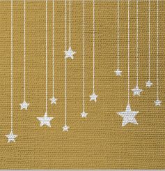 Paperproducts Servietten 25x25 cm Stars on Canvas gold 
