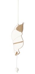Räder Anhänger Santa ist unterwegs L.10cm B.2,5cm 