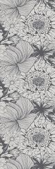 Garnier-Thiebaut Tischdecke Mille Bloom Noir Halbleinen Vorgewaschen 53x150 cm 