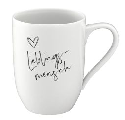 Villeroy & Boch Statement Becher mit Henkel Lieblingsmensch 11,5x8 