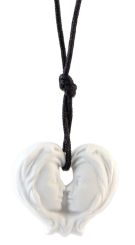 Meissen Anhänger Sternzeichen Zwillinge, Weiß, Biskuit, 3 X 3,4 Cm 