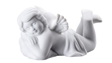 Rosenthal Engel Träumend Klein Weiss Matt 