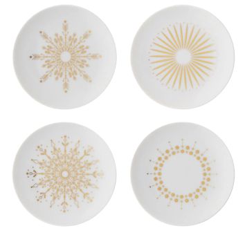 Rosentahl Tac Gropius Festive Celebration Set 4 Teller Fl.10 cm Tac Stars 