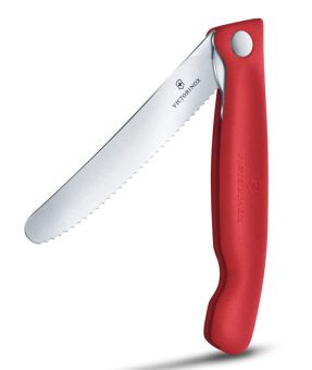 Victorinox Swiss Classic, Picknick Messer, 11cm, Wellen, Rot, Box 