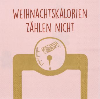 Räder Servietten 33x33cm Weihnachtskalorien zählen ... (20 St.) 