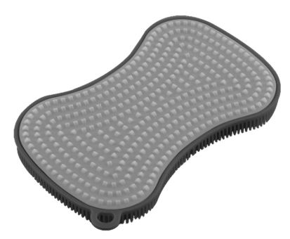 Kochblume Scrubby 13x8 cm anthrazit/grau 
