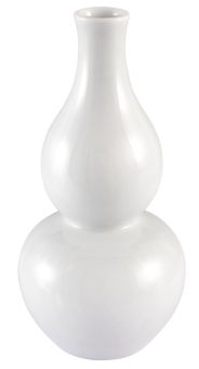 Meissen Doppelkürbisvase, Weiß, H 18 Cm 