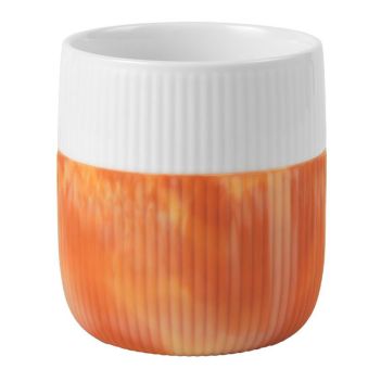 Royal Copenhagen Fluted Contrast Becher Marble Warm Ochre 33cl 