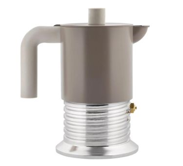 Alessi Vite Espressokaffeekanne 3 Tassen Warm Grey 