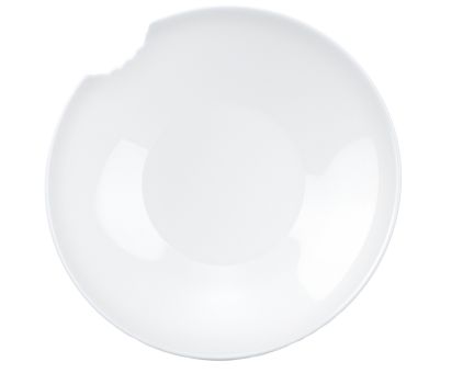 Fiftyeight Products Kleiner tiefe Teller 18 cm 2er Set weiß mit Biss 