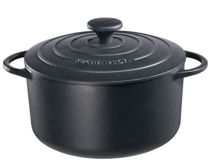 Küchenprofi Bratentopf rund 24 cm schwarz Provence 