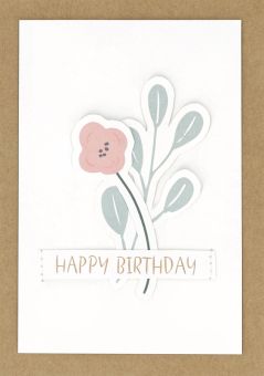 Räder Geburtstag Blümchenkarte Happy Birthday 