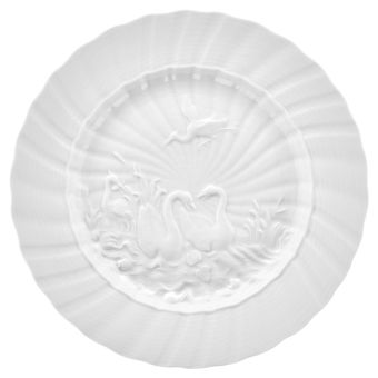 Meissen Speiseteller Form Schwanendessin Weiß Ø 28 cm 