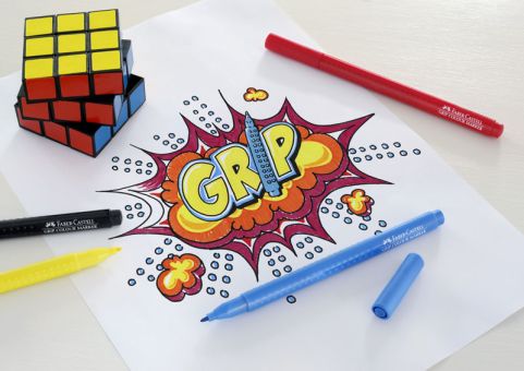 Faber-Castell Filzstift Grip Colour Marker 10er Etui 