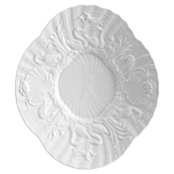 Meissen Gourmetteller flach Form Schwanendessin Weiß 