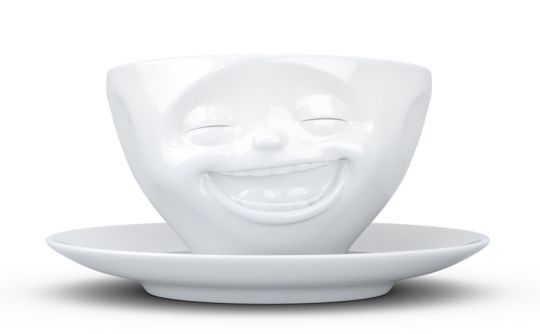 Fiftyeight Products Kaffeetasse lachend weiß 
