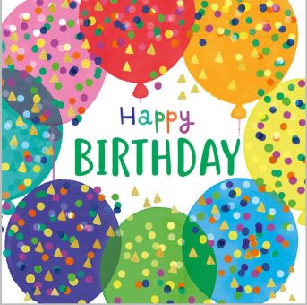 Paperproducts Design Servietten 25x25 cm Balloon & Birthday 