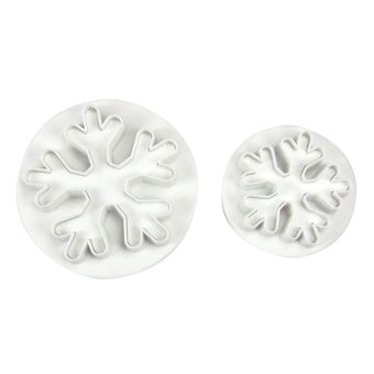 Städter Profi-Ausstecher mit Auswerfer Schneeflocke 2-tlg. 40/55 mm 