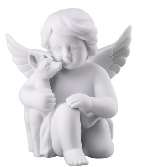 Rosenthal Engel mit Bambi Mittel Weiss Matt 