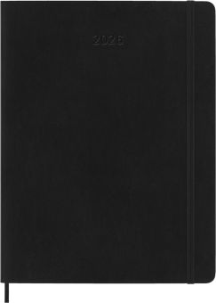 Moleskine 12 Monate Wochen Notizkalender 2026, Xl, 1 Wo = 1 Seite, Rechts Linierte Seite, Weicher Einband, Sch 