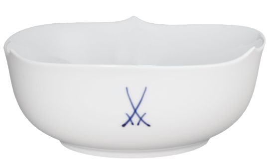 Meissen Reisschale, Form Wellenspiel Pur , Markenzeichen Meissen, Kobaltblau, Ø 16 Cm 