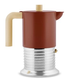 Alessi Vite Espressokaffeekanne 6 Tassen Braun 