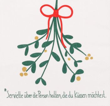 Räder Servietten 33x33cm Mistelzweig Anleitung (20 St.) 