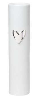 Räder Living Vase Herz silber Ø 5,5 cm H 17 cm 
