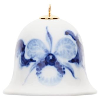 Meissen Miniatur-Glocke, Orchidee Auf Ast, H 5 Cm 