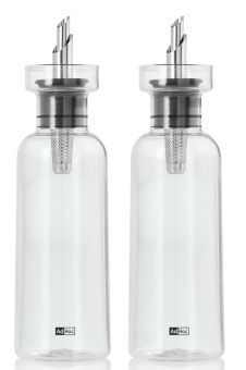 AdHoc Set Öl- und Essigspender AromaPour Edelstahl/Silikon 
