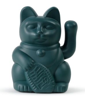 Donkey Winkekatze Solar Lucky Cat Grün 