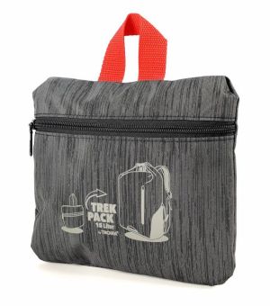 Troika Rucksack Roll Top faltbar dunkelgrau/rot 